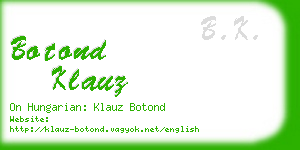 botond klauz business card